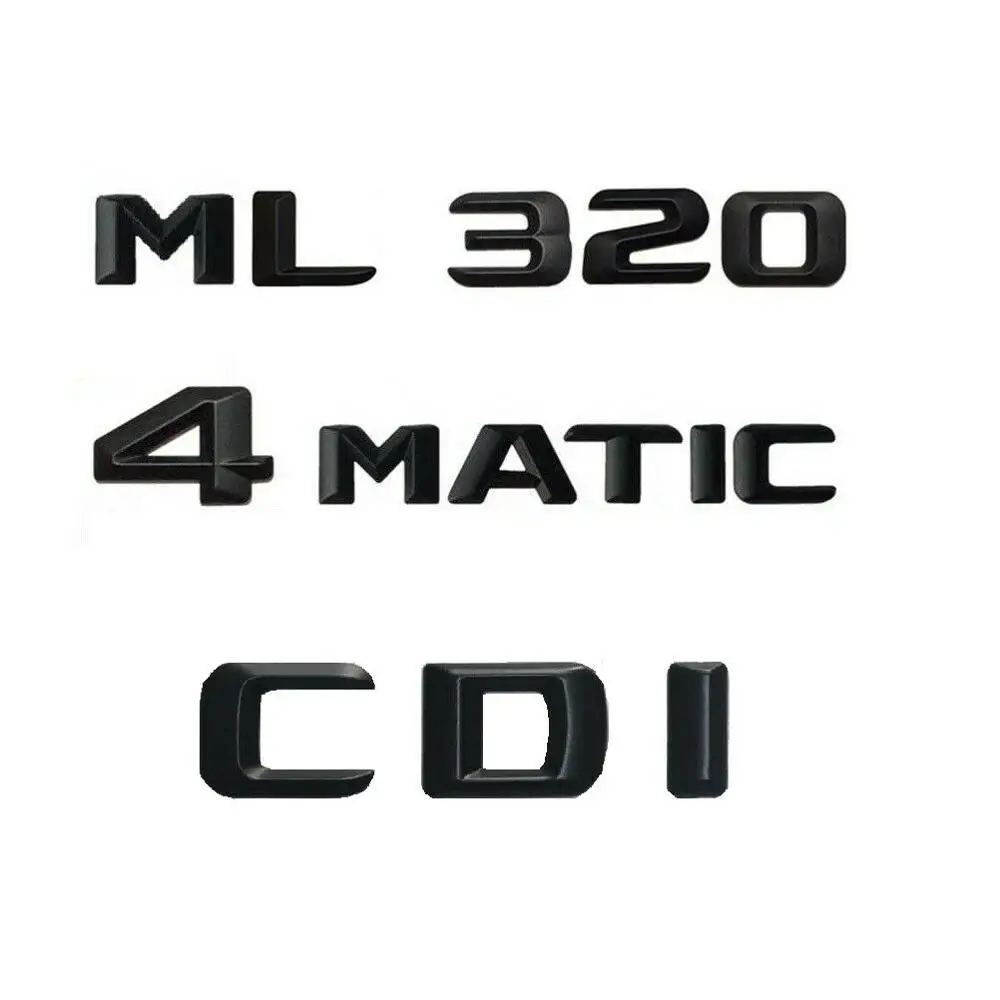 Черный 3D шрифт багажник Знак Эмблемы для Mercedes W164 W166 ML320 CDI 4matic | Автомобили и
