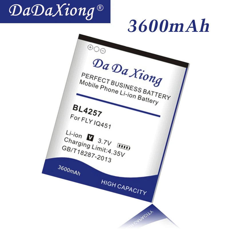 Литийионный аккумулятор DaDaXiong BL4257 FLY IQ451 3600 мА · ч для телефона Explay X-Tremer | Мобильные