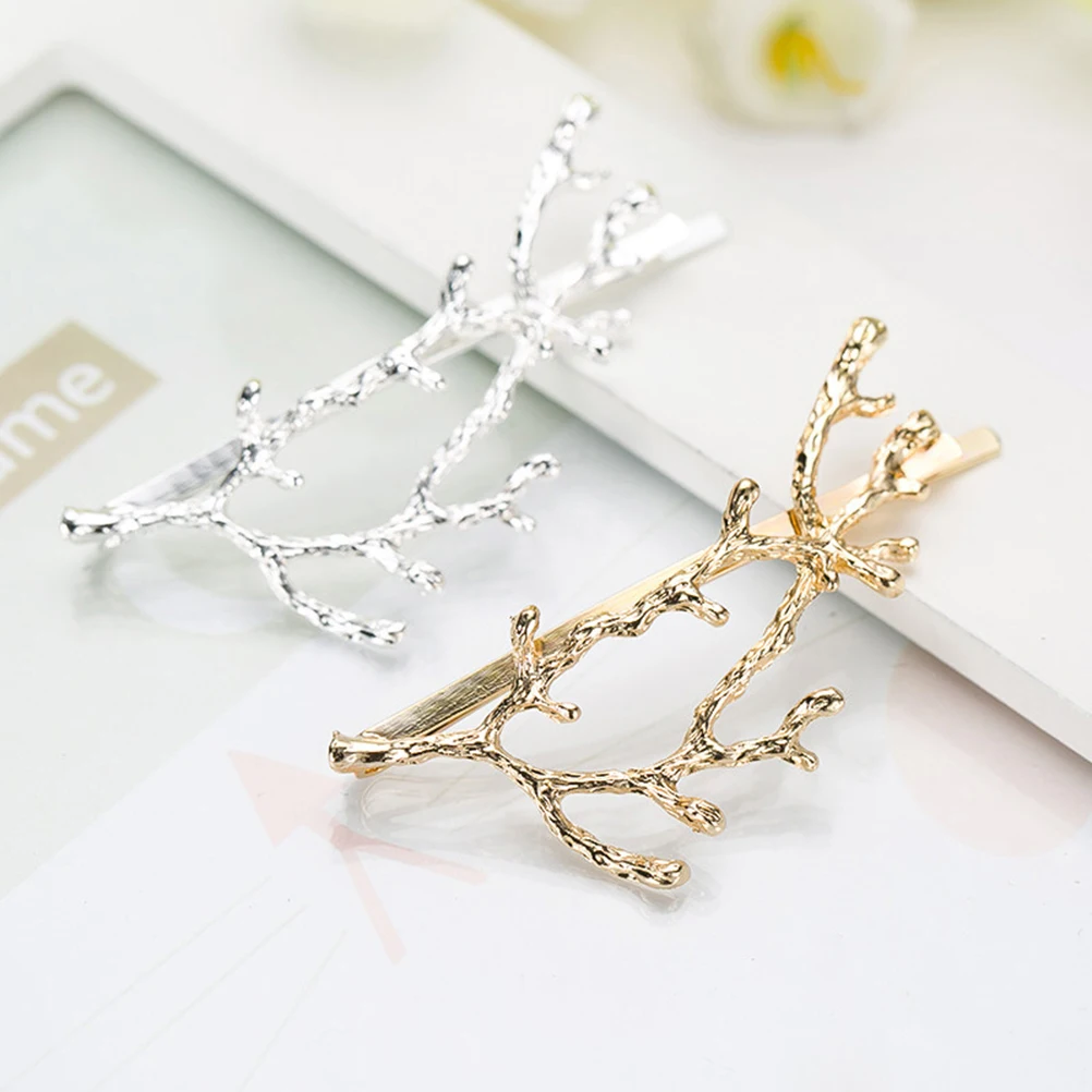 2pcs Fashion Antler Hair Pin Branch Clip Barrette Accessories Antlers Branches Hairpins For Women Girls | Детская одежда и обувь
