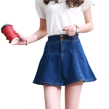 JUAYKALA Women Summer Blue Denim Skirts Solid Casual High Waist Skirts High Street Pockets Button All-matched Jeans Skirt
JUAYKALA Women Summer Blue Denim Skirts Solid Casual High Waist Skirts High Street Pockets Button All-matched Jeans Skirt