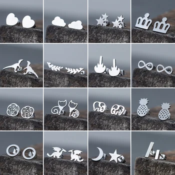 Multiple Shape Minimalist Stainless Steel Silver color Golden Stud Earrings For Women Girls 2020 New Fashion Accessories Jewelry
Multiple Shape Minimalist Stainless Steel Silver color Golden Stud Earrings For Women Girls 2020 New Fashion Accessories Jewelry
