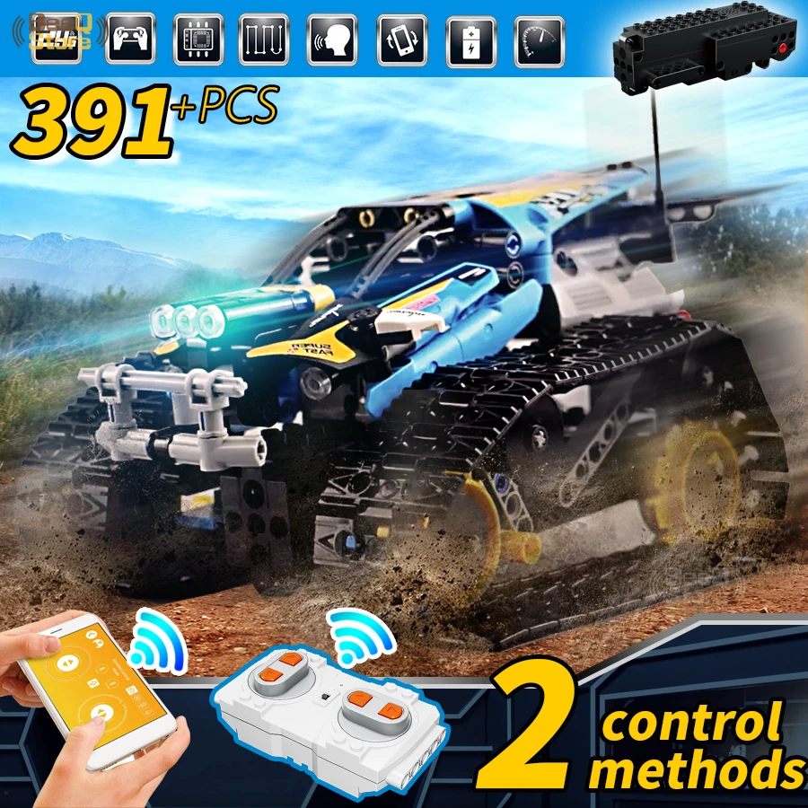 RC Car Block Technic Tracked Stunt Racer Building Blocks Creator APP Remote Control Car Bricks Toys Gifts For Children
RC Car Block Technic Tracked Stunt Racer Building Blocks Creator APP Remote Control Car Bricks Toys Gifts For Children