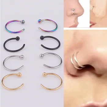 2020 Fake Piercing Medical Titanium Nose Ring For Women Open Hoop Ring Type Hoop Piercing Stud Body Jewelry Accessories
2020 Fake Piercing Medical Titanium Nose Ring For Women Open Hoop Ring Type Hoop Piercing Stud Body Jewelry Accessories