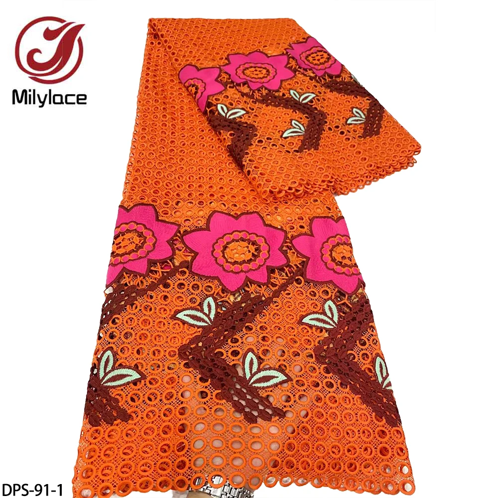 High Quality Embroidered Nigerian Cord Lace Fabric France Cotton Lace Fabric African Guipure Lace for Party Dress DPS-91
High Quality Embroidered Nigerian Cord Lace Fabric France Cotton Lace Fabric African Guipure Lace for Party Dress DPS-91