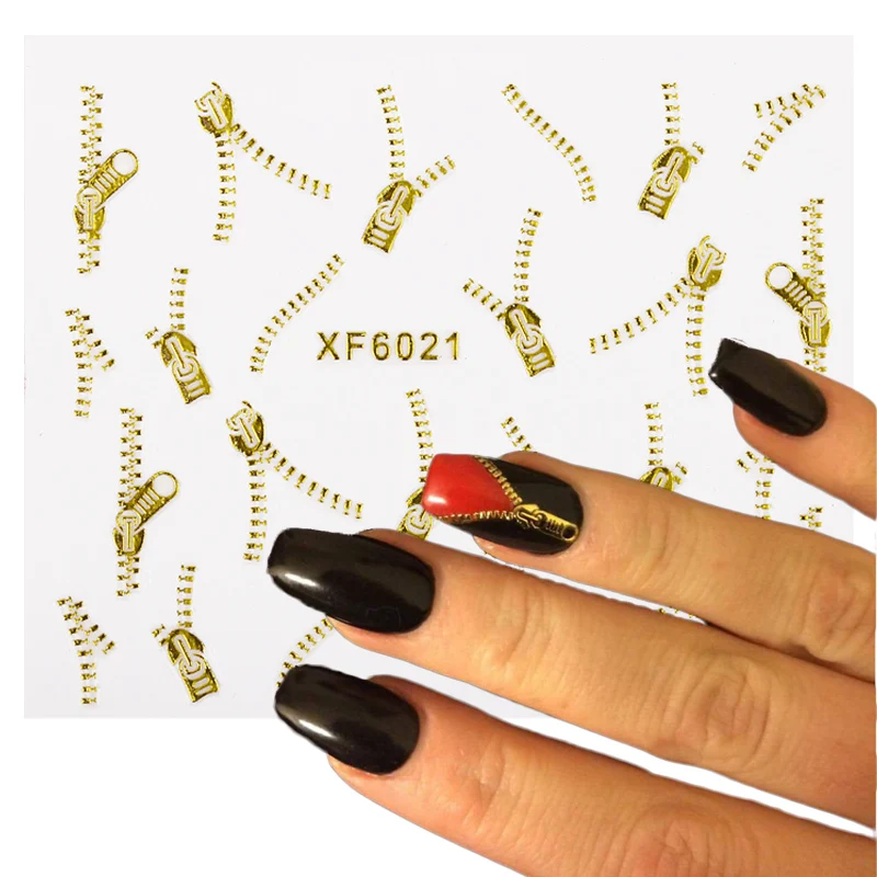 1 Sheet Gold Zipper 3D Designs Nail Art Stickers Decals Manicure Decor Tools DIY Nail Art Tips Beauty Accessories
1 Sheet Gold Zipper 3D Designs Nail Art Stickers Decals Manicure Decor Tools DIY Nail Art Tips Beauty Accessories