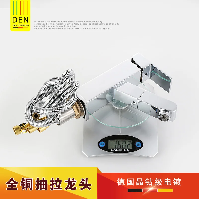 Copper pull type cold hot water basin stretching basin shrinking stage basin bathroom cabinet square leading Shampoo
Copper pull type cold hot water basin stretching basin shrinking stage basin bathroom cabinet square leading Shampoo