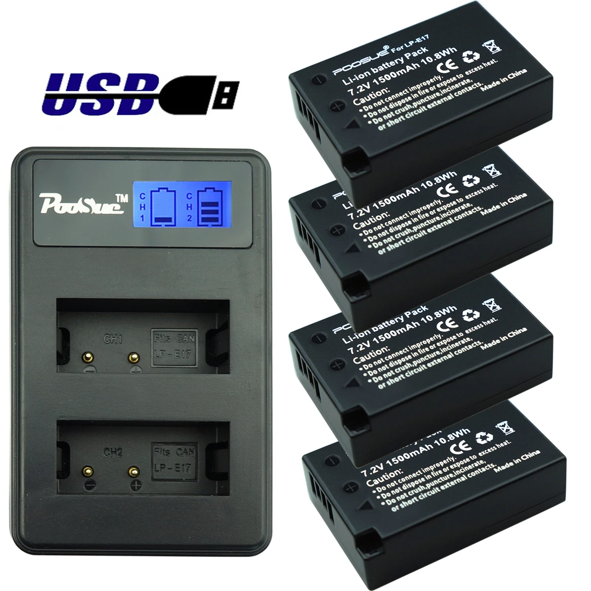 1500mAh LP E17 LP-E17 Battery + LCD Dual Charger for Canon EOS 200D M5 M6 M10 750D 760D T6i T6s 800D 77D Kiss X8i Cameras | Электроника