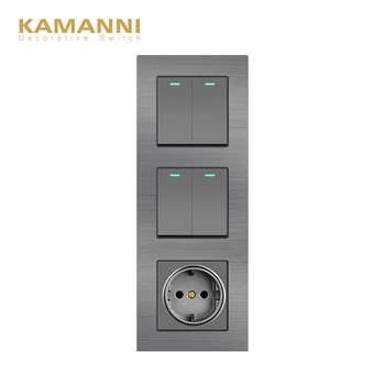 KAMANNI wall socket with switch light switch power socket switches and sockets light switches 220v AC Three frames DIY
KAMANNI wall socket with switch light switch power socket switches and sockets light switches 220v AC Three frames DIY
