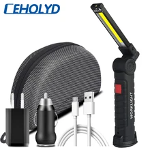 Led Flashlight USB Rechargeable With Built-in Battery Set Multi Function Folding Work Light COB Waterproof Fishing Camping Torch Led Flashlight USB Rechargeable With Built-in Battery Set Multi Function Folding Work Light COB Waterproof Fishing Camping Torch