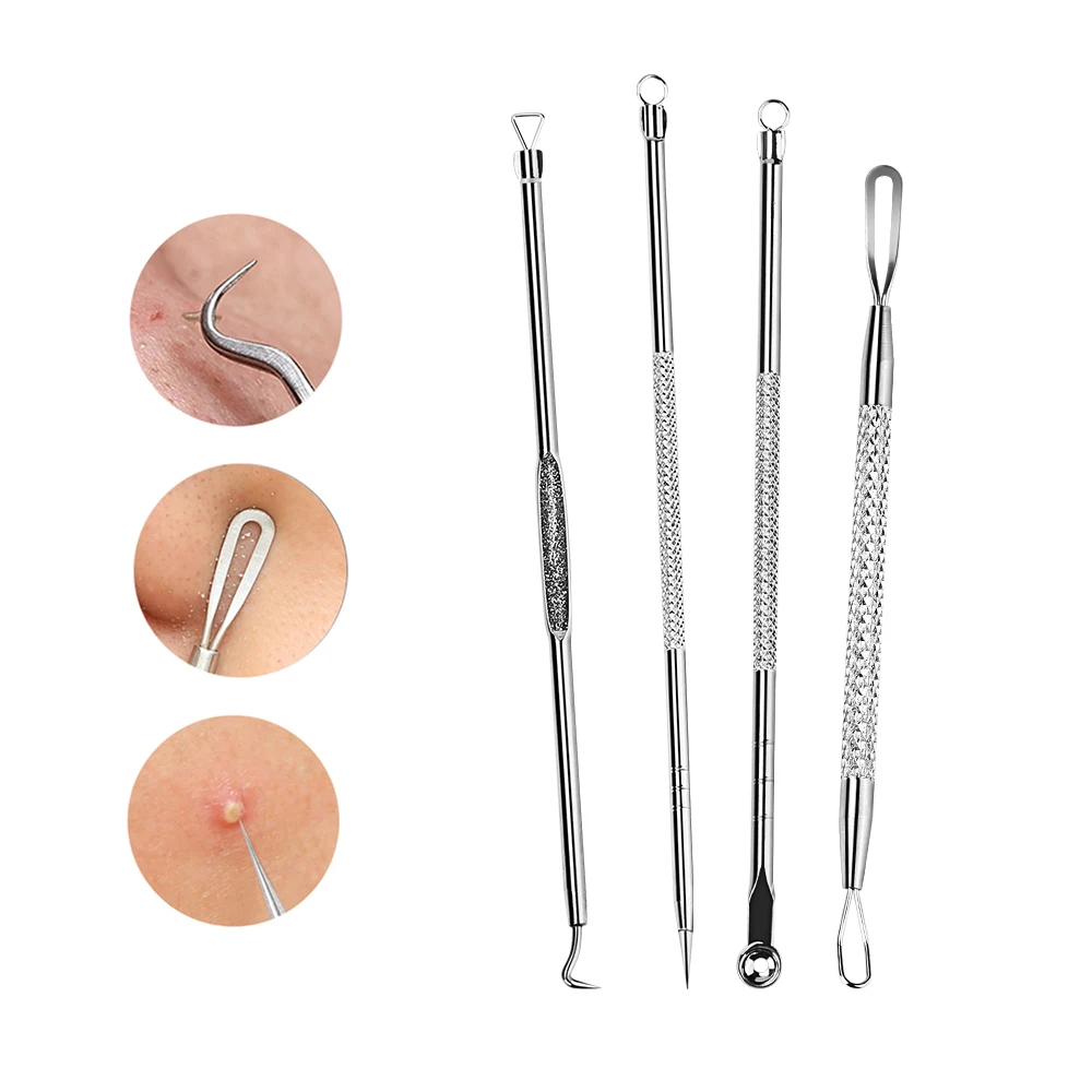 4PCS Blackhead Remover Tool Acne Remover Black Spot Clean Pimple Removal Face Care Beauty Needles Facial Pore Cleaner
4PCS Blackhead Remover Tool Acne Remover Black Spot Clean Pimple Removal Face Care Beauty Needles Facial Pore Cleaner