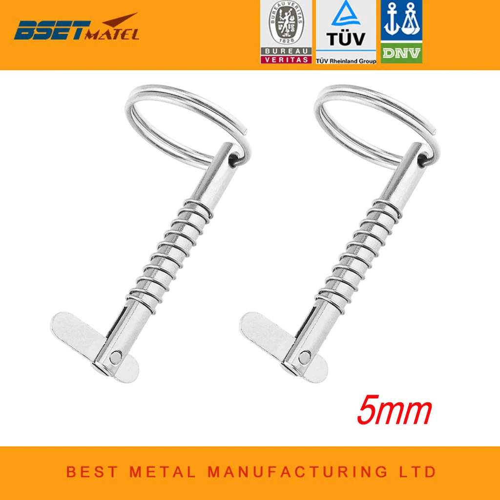 2PCS 5mm BSET MATEL Marine Grade 316 Stainless Steel Quick Release Pin for Boat Bimini Top Deck Hinge Marine hardware Boat
2PCS 5mm BSET MATEL Marine Grade 316 Stainless Steel Quick Release Pin for Boat Bimini Top Deck Hinge Marine hardware Boat