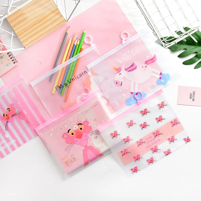 Cute Pink Panther Pencil Case Kawaii Unicorn Pencil Bag Transparent Pen Box For Kids Korean Stationery Office School Supplies 
Cute Pink Panther Pencil Case Kawaii Unicorn Pencil Bag Transparent Pen Box For Kids Korean Stationery Office School Supplies