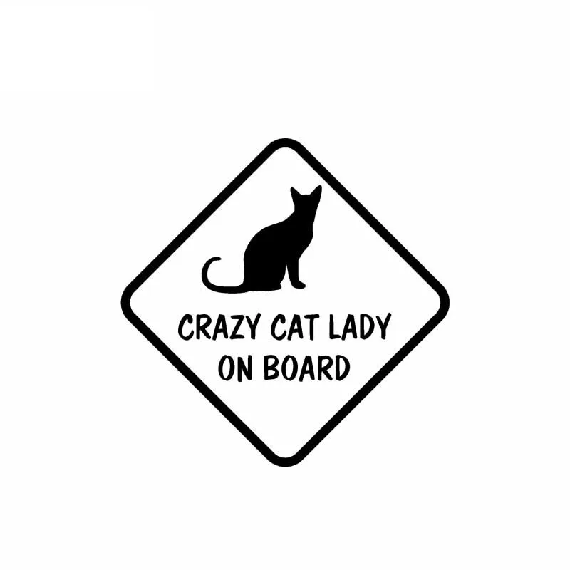 Interesting Car Sticker Accessories DecalCRAZY CAT LADY ON BOARD Lovely Car Window Cover Scratches Waterproof PVC 13cm X 13cm
Interesting Car Sticker Accessories DecalCRAZY CAT LADY ON BOARD Lovely Car Window Cover Scratches Waterproof PVC 13cm X 13cm