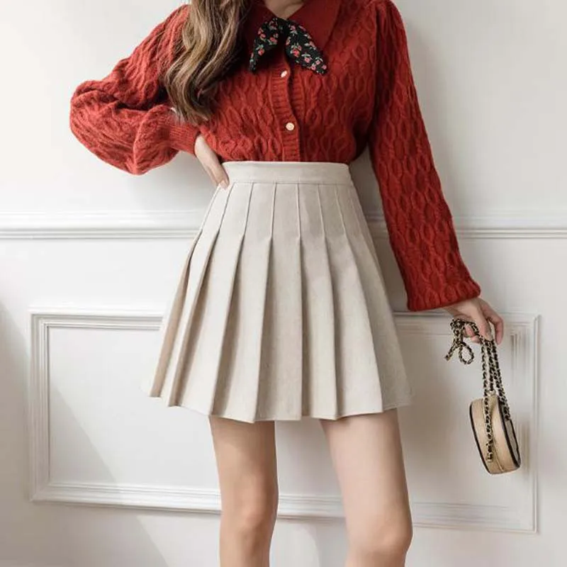 Fashion 2021 Autumn Korean Skirt Shorts Women High Waist Sexy Mini