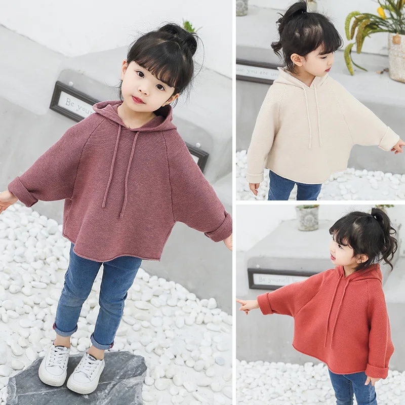 2020 Autumn New Style Kids' Sweater Hooded Batwing Shirt Girls Korean-style Knitted Coat Cute Solid Color Western Style Fashion
2020 Autumn New Style Kids' Sweater Hooded Batwing Shirt Girls Korean-style Knitted Coat Cute Solid Color Western Style Fashion