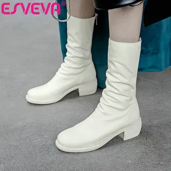 ESVEVA 2020 Women Shoes Ankle Boots Round Toe Western Style PU+Leather Zipper Med Heel Motorcycle Platform Boot Size 34-39
ESVEVA 2020 Women Shoes Ankle Boots Round Toe Western Style PU+Leather Zipper Med Heel Motorcycle Platform Boot Size 34-39