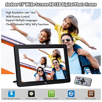 12 Inch Digital Picture Frame 1280 x 800 IPS Not Touch Screen 16MB Smart Photo Frame APP Control With Detachable Holder
12 Inch Digital Picture Frame 1280 x 800 IPS Not Touch Screen 16MB Smart Photo Frame APP Control With Detachable Holder