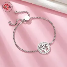 Goxijite Vintage Holle Boom van Het Leven Charm Verstelbare Armband Rvs CZ Stenen Armband Jewlery Gift Voor Vrouwen(China)