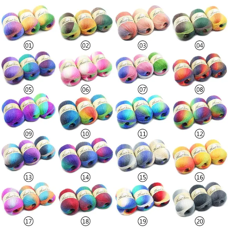 Soft Worsted Yarn Rainbow Gradient Colors DIY Baby Knitting Wool Shawl Scarf Crochet Thread Supplies
Soft Worsted Yarn Rainbow Gradient Colors DIY Baby Knitting Wool Shawl Scarf Crochet Thread Supplies