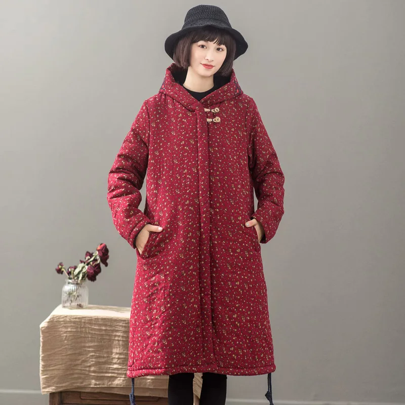 2018 Winter New Products Retro Small Floral Cotton Linen Brushed WOMEN'S Cotton Padded Clothing Hooded Embroidered Loose Cotton
2018 Winter New Products Retro Small Floral Cotton Linen Brushed WOMEN'S Cotton Padded Clothing Hooded Embroidered Loose Cotton