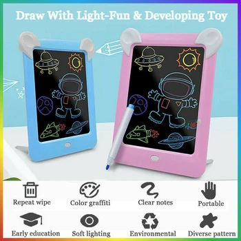 1PC ABS LED Luminous Drawing Board Graffiti Doodle Drawing Tablet Magic Draw With Light-Fun Fluorescent Pen Educational Toy
1PC ABS LED Luminous Drawing Board Graffiti Doodle Drawing Tablet Magic Draw With Light-Fun Fluorescent Pen Educational Toy