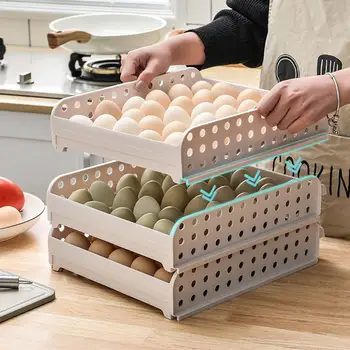 1/2 Layer Large Accommodation Kitchen Drawer Egg Storage Box Refrigerator Double-layered 30 Egg Storage Case For Egg Storage
1/2 Layer Large Accommodation Kitchen Drawer Egg Storage Box Refrigerator Double-layered 30 Egg Storage Case For Egg Storage