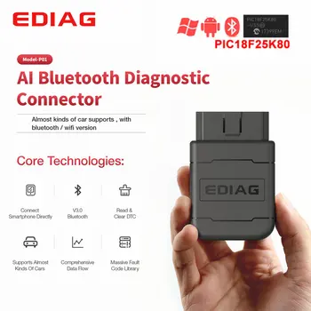 NEW Arrival Ediag P01Ediag P01 ELM327 V1.5 Wifi/Bluetooth with PIC18F25K80 On Android/IOS Elm 327 code reader OBD II
NEW Arrival Ediag P01Ediag P01 ELM327 V1.5 Wifi/Bluetooth with PIC18F25K80 On Android/IOS Elm 327 code reader OBD II