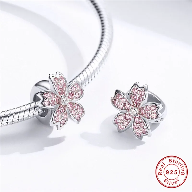 fit Pandora Bracelet Silver 925 Original Pink Zircon Cherry Beads S925 Cute CZ Japanese Flower Blossom Charms for Jewelry Making
fit Pandora Bracelet Silver 925 Original Pink Zircon Cherry Beads S925 Cute CZ Japanese Flower Blossom Charms for Jewelry Making