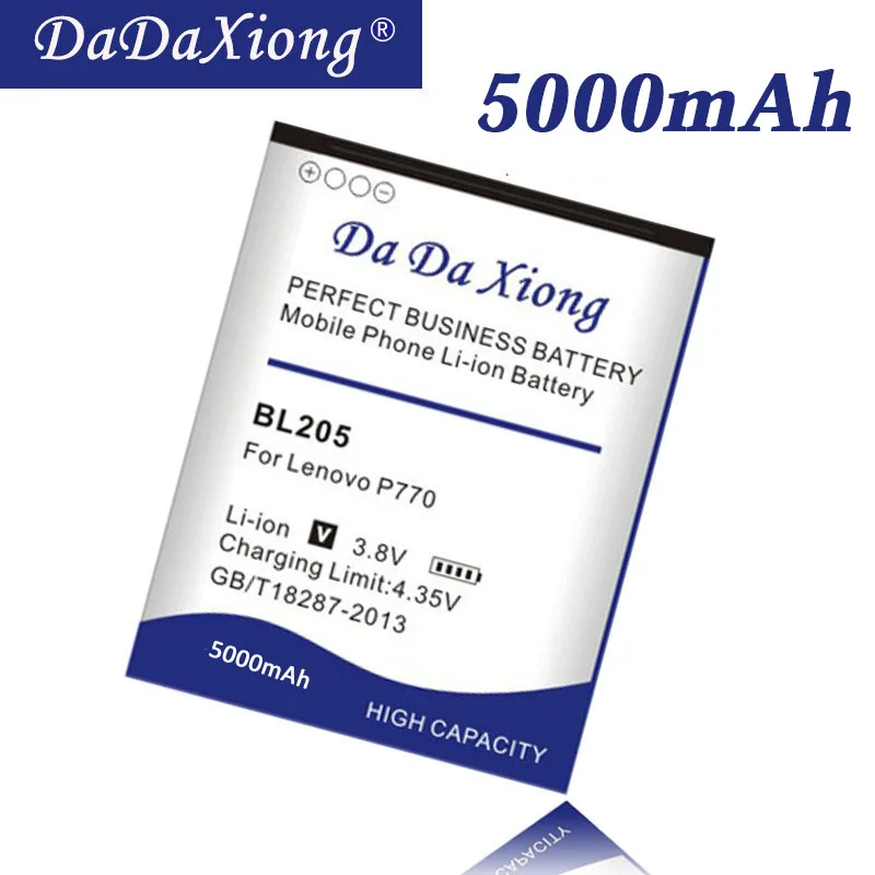 Original DaDaXiong High Capacity 5000mAh BL205 For Lenovo P770 Cell Phone Battery | Мобильные телефоны и аксессуары