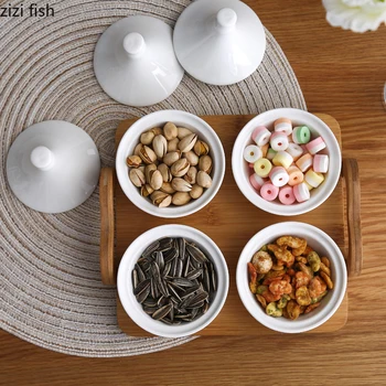 Ceramic Fruit Plate with Cover Split Plate Snack Plate Afternoon Tea Center Plate Simple Creative with Bamboo Seat Snacks Snack
Ceramic Fruit Plate with Cover Split Plate Snack Plate Afternoon Tea Center Plate Simple Creative with Bamboo Seat Snacks Snack