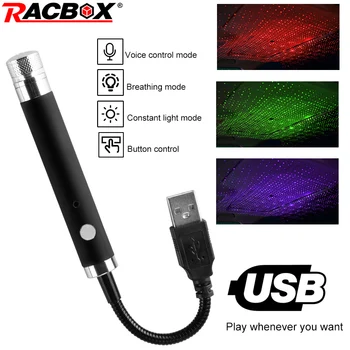 Racbox Led Roof Star Night Light dome Red purple green Multi-mode music voice control 5V for car indoor party atmosphere lamp
Racbox Led Roof Star Night Light dome Red purple green Multi-mode music voice control 5V for car indoor party atmosphere lamp