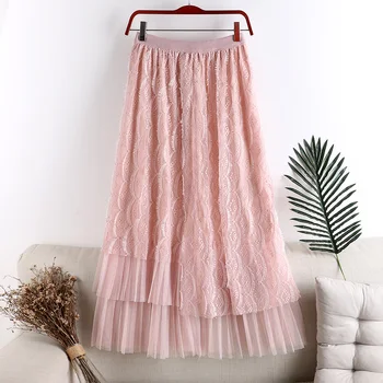 Spring Summer New 2020 Women Sweet Asymmetry Mesh Lace Stitching A-line Skirt Women's High Waist Skirts Elegant Party Skirt
Spring Summer New 2020 Women Sweet Asymmetry Mesh Lace Stitching A-line Skirt Women's High Waist Skirts Elegant Party Skirt