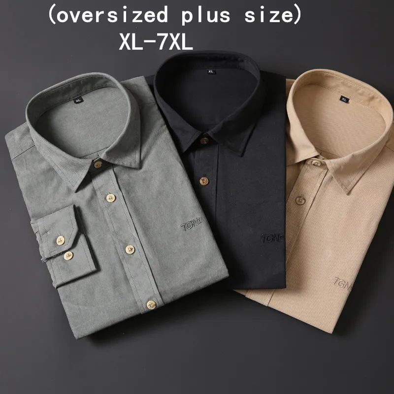 Men's plus size long-sleeved shirt 6XL 7XL 8XL Fashion business solid color professional dinner casual shirt(oversized plus size
Men's plus size long-sleeved shirt 6XL 7XL 8XL Fashion business solid color professional dinner casual shirt(oversized plus size
