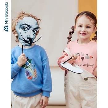 Mini Bababala Children sweater 2020 spring new children boys and girls baby printed tide shirt
Mini Bababala Children sweater 2020 spring new children boys and girls baby printed tide shirt