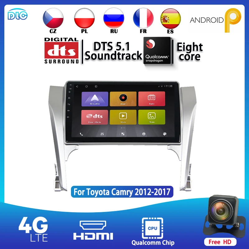 Android 9.0 4G+64G 8 Core IPS 1280*720 QLED 4G Wifi 2 Din Radio Stereo Head Unit GPS Navigation Player for Camry 2012-2017
Android 9.0 4G+64G 8 Core IPS 1280*720 QLED 4G Wifi 2 Din Radio Stereo Head Unit GPS Navigation Player for Camry 2012-2017
