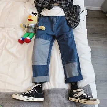 2020 Men's Casual Pants Patch Decorate Baggy Homme Wash Jeans Male Tide Straight Pants Leisure Streetwear Blue Color Trousers
2020 Men's Casual Pants Patch Decorate Baggy Homme Wash Jeans Male Tide Straight Pants Leisure Streetwear Blue Color Trousers