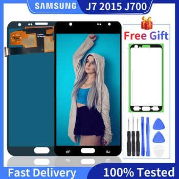 100% Tested AMOLED LCD For Samsung Galaxy J7 J700 J700F J700M J700H 2015 LCD Display Digitizer Screen Replacement With Gift
100% Tested AMOLED LCD For Samsung Galaxy J7 J700 J700F J700M J700H 2015 LCD Display Digitizer Screen Replacement With Gift