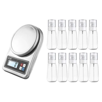 1Pcs Electronics Scale Xf-03 Stainless Steel & 10 Pcs Portable Refillable Plastic Fine Mist Perfume Spray Bottle 100Ml 
1Pcs Electronics Scale Xf-03 Stainless Steel & 10 Pcs Portable Refillable Plastic Fine Mist Perfume Spray Bottle 100Ml