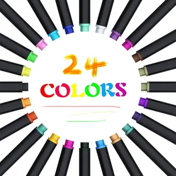 12/24 0.4mm Fineliner Needle Pen Simple Ultra-fine Color Hook Line Stroke Composition Pen Fiber Pen Watercolor Marker Fineliner
12/24 0.4mm Fineliner Needle Pen Simple Ultra-fine Color Hook Line Stroke Composition Pen Fiber Pen Watercolor Marker Fineliner