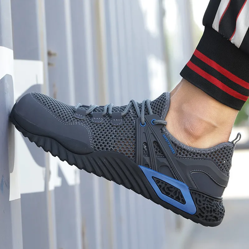 Men's Protective Shoes, Breathable Safety Shoes, Lightweight, Drop-Proof, Work, Puncture-Proof Safety Boots, Men's Casual Shoes image 8
