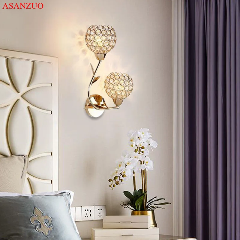 Fashion Golden crystal creative wall lamps living room bedroom staircase indoor decoration wall light
Fashion Golden crystal creative wall lamps living room bedroom staircase indoor decoration wall light