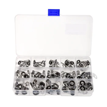 75Pcs/Box Fishing Rod Guide Fishing Tackle 15 Sizes Telescopic Fishing Rod Guide Tip Repair Kit Rod DIY Eye Rings
75Pcs/Box Fishing Rod Guide Fishing Tackle 15 Sizes Telescopic Fishing Rod Guide Tip Repair Kit Rod DIY Eye Rings