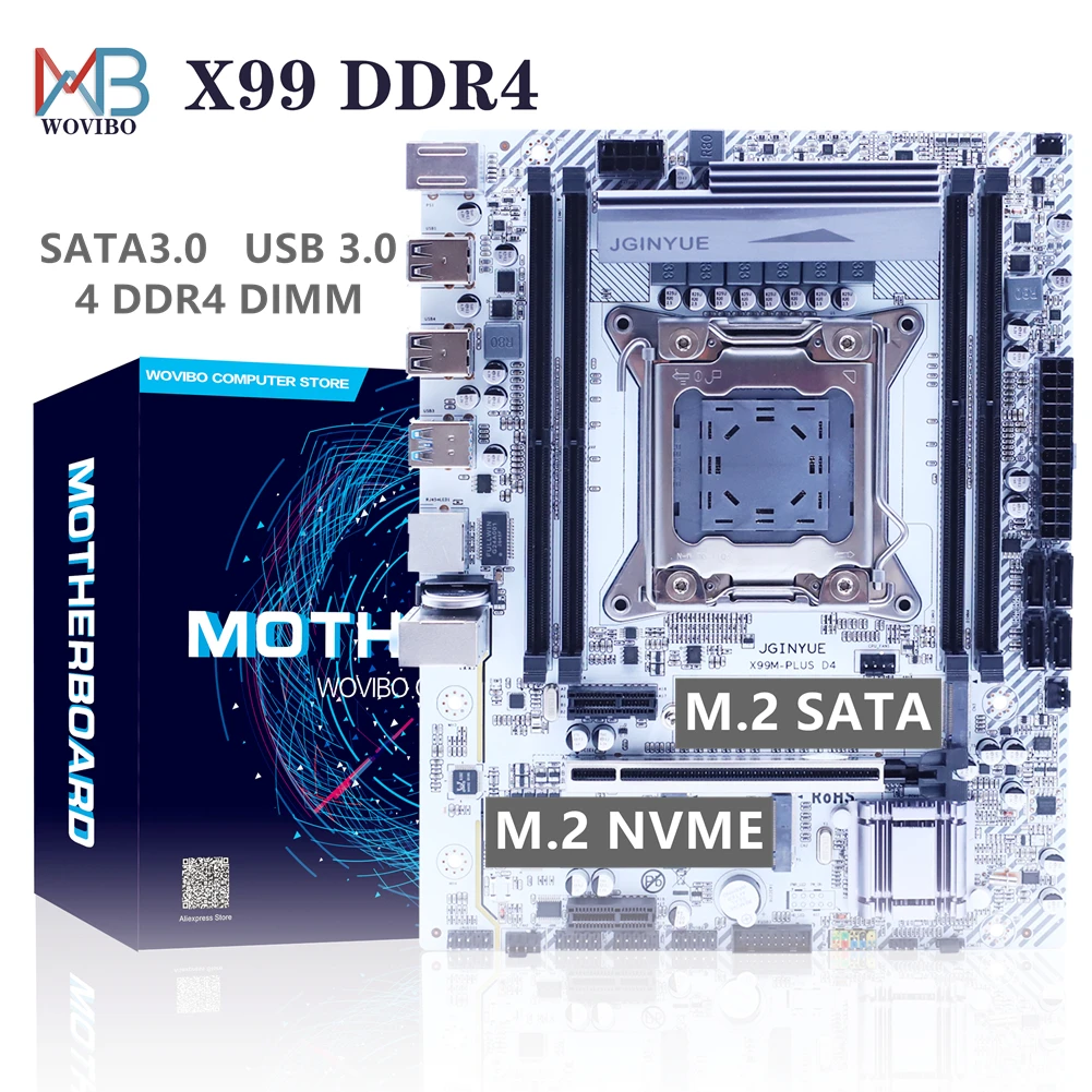 LGA 2011 V3 материнская плата X99 SATA III M.2 NVME SSD USB 3 0 DDR4 памяти для Intel LGA2011 I7 Ксеон E5