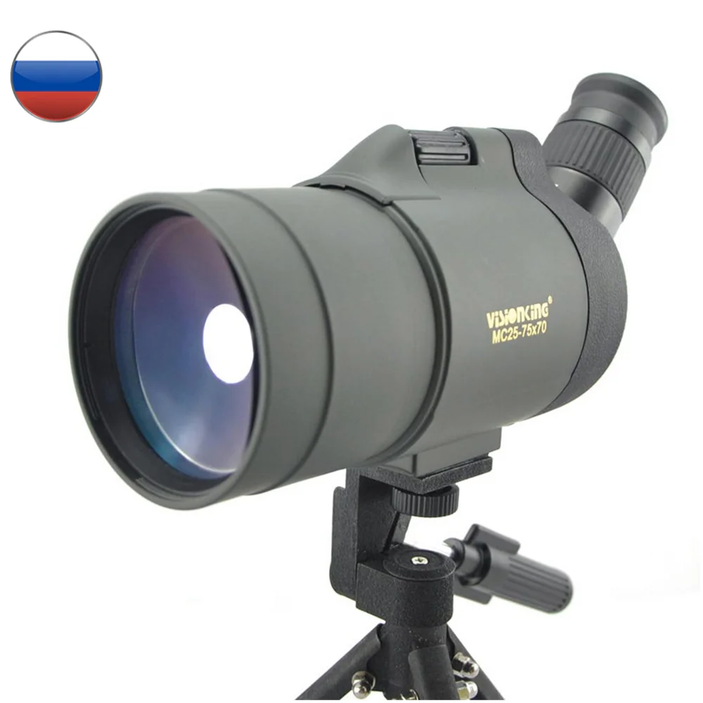 Visionking 25-75x70 Spotting Spoting Scope Telescope Hunting Russia Military Waterproof with Tripod for Birdwatching | Спорт и