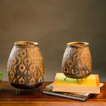 Metal Retro Lantern Candle Holder Hollow Iron Candle Lantern Stand Moroccan Vintage Candlestick Home Decor Wedding Decoration L
Metal Retro Lantern Candle Holder Hollow Iron Candle Lantern Stand Moroccan Vintage Candlestick Home Decor Wedding Decoration L