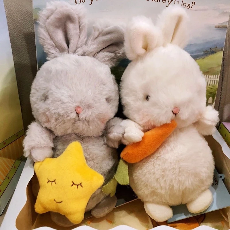 

New Huggable 22cm Super Kawaii Rabbit Plush Toys Cute Carrot Star Bunny Stuffed Soft Appease Pillow Dolls Kids Birthday Gift