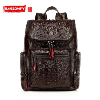 2020 New Women Backpack Shoulder Bag Crocodile Pattern Backpacks European and American Fashion Head Layer of Leather Female
2020 New Women Backpack Shoulder Bag Crocodile Pattern Backpacks European and American Fashion Head Layer of Leather Female