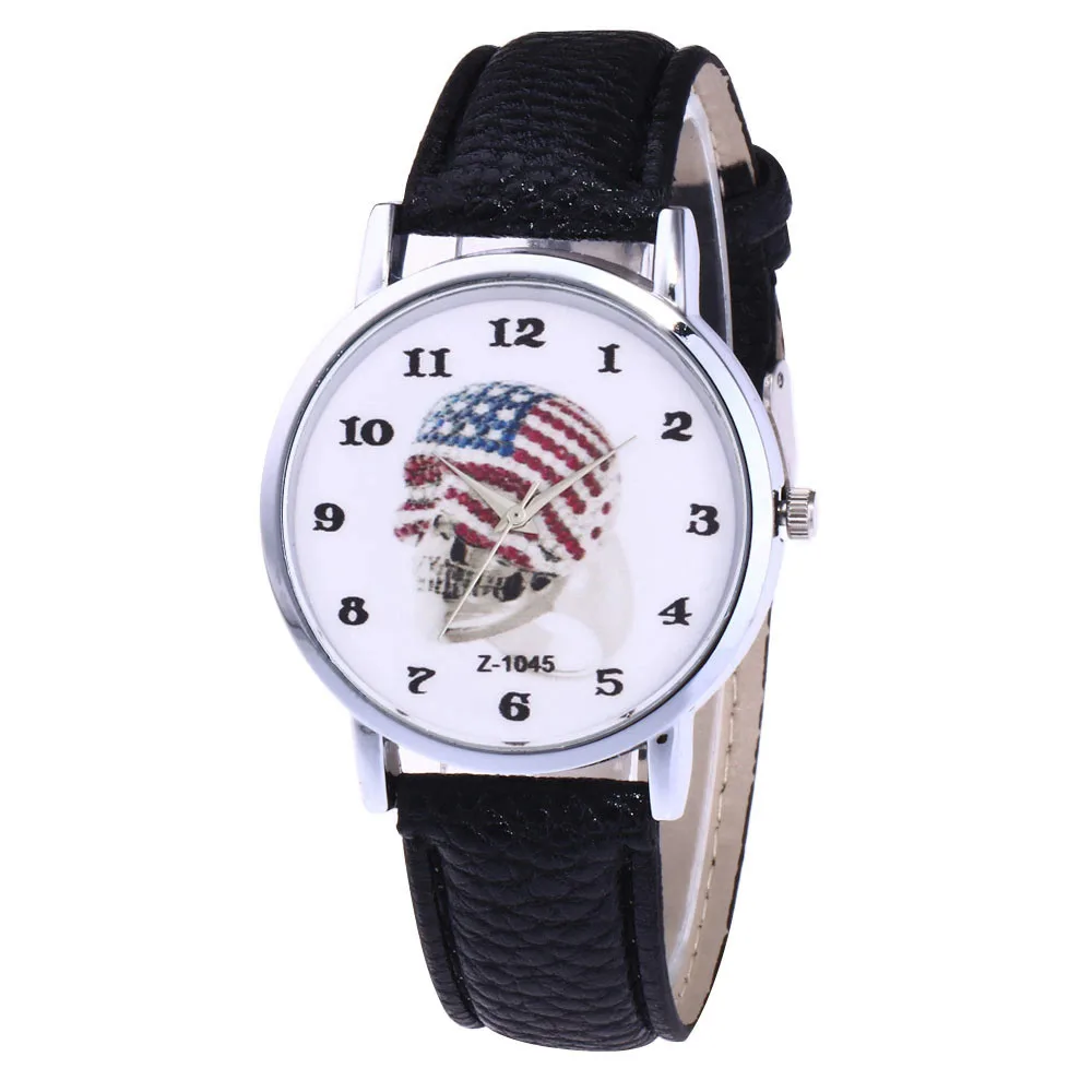 Zerotime #H501 2019 Fashion Wristwatches Flag Skull Unisex Quartz Leather Analog Wrist Simple Watch Round Case Watch casual
Zerotime #H501 2019 Fashion Wristwatches Flag Skull Unisex Quartz Leather Analog Wrist Simple Watch Round Case Watch casual