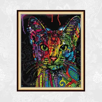 Colorful Cat Cross-stitch Patterns DIY Handwork Embroidery Printed on Canvas 11CT 14CT Christmas Needlework kits
Colorful Cat Cross-stitch Patterns DIY Handwork Embroidery Printed on Canvas 11CT 14CT Christmas Needlework kits