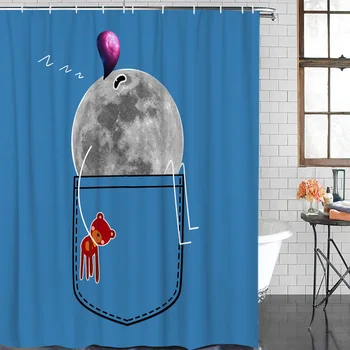 Pocket Moon Bear Modern Home Decor Bathroom Waterproof Shower Curtain
Pocket Moon Bear Modern Home Decor Bathroom Waterproof Shower Curtain